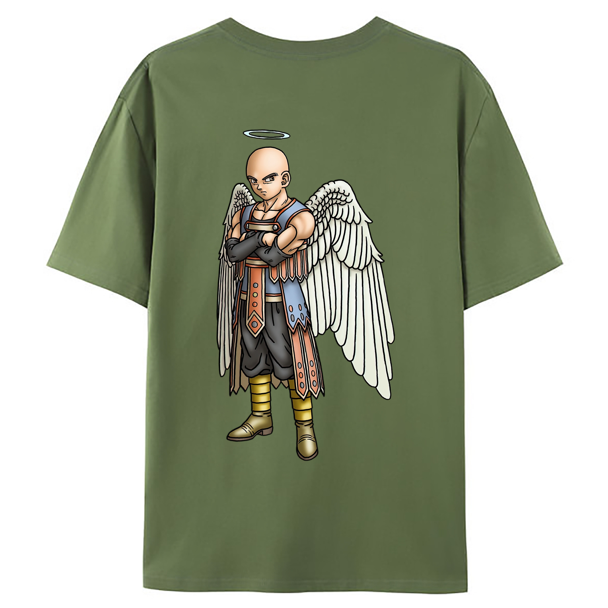 （画像用） ドラゴンクエスト Doragon Kuesuto Dragon Quest 綿100％ メンズ半袖Tシャツ（バックプリント） 通気性